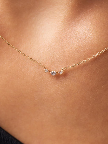 Diamond Necklace - Triple Diamond Necklace