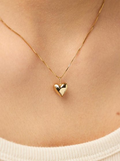 Gold Pendant - Gold Medium Heart Charm