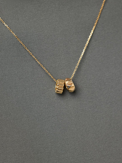 Gold Pendant Necklace - Asteroid Necklace