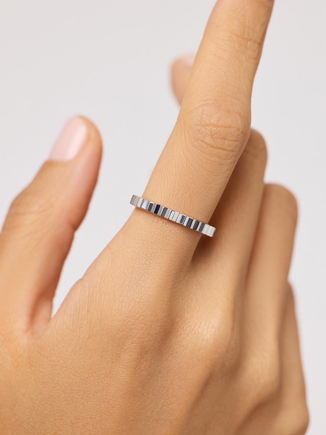 Solid White Gold - Slim Nova Ring