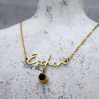 Custom Name Projection Necklace