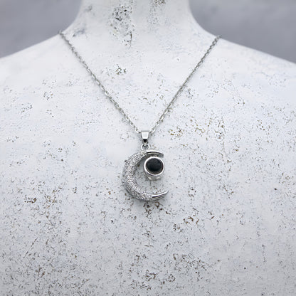 Moonlit Memory Projection Necklace