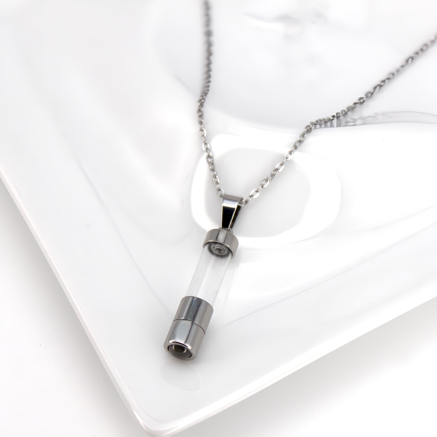 Tiny Container Projection Necklace