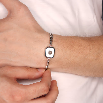 Square Pendant Projection Bracelet