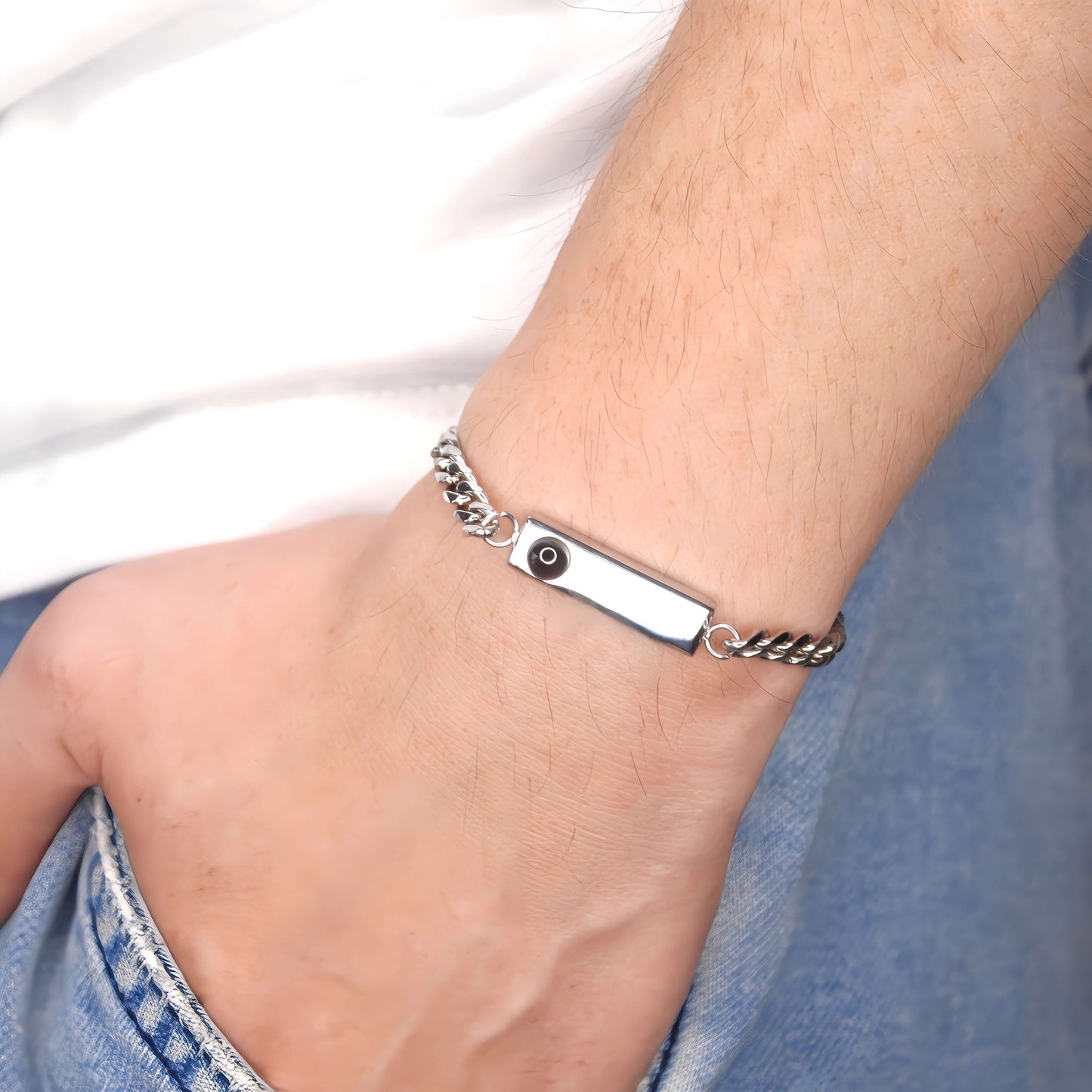 Cuban Engraved Projection Bracelet