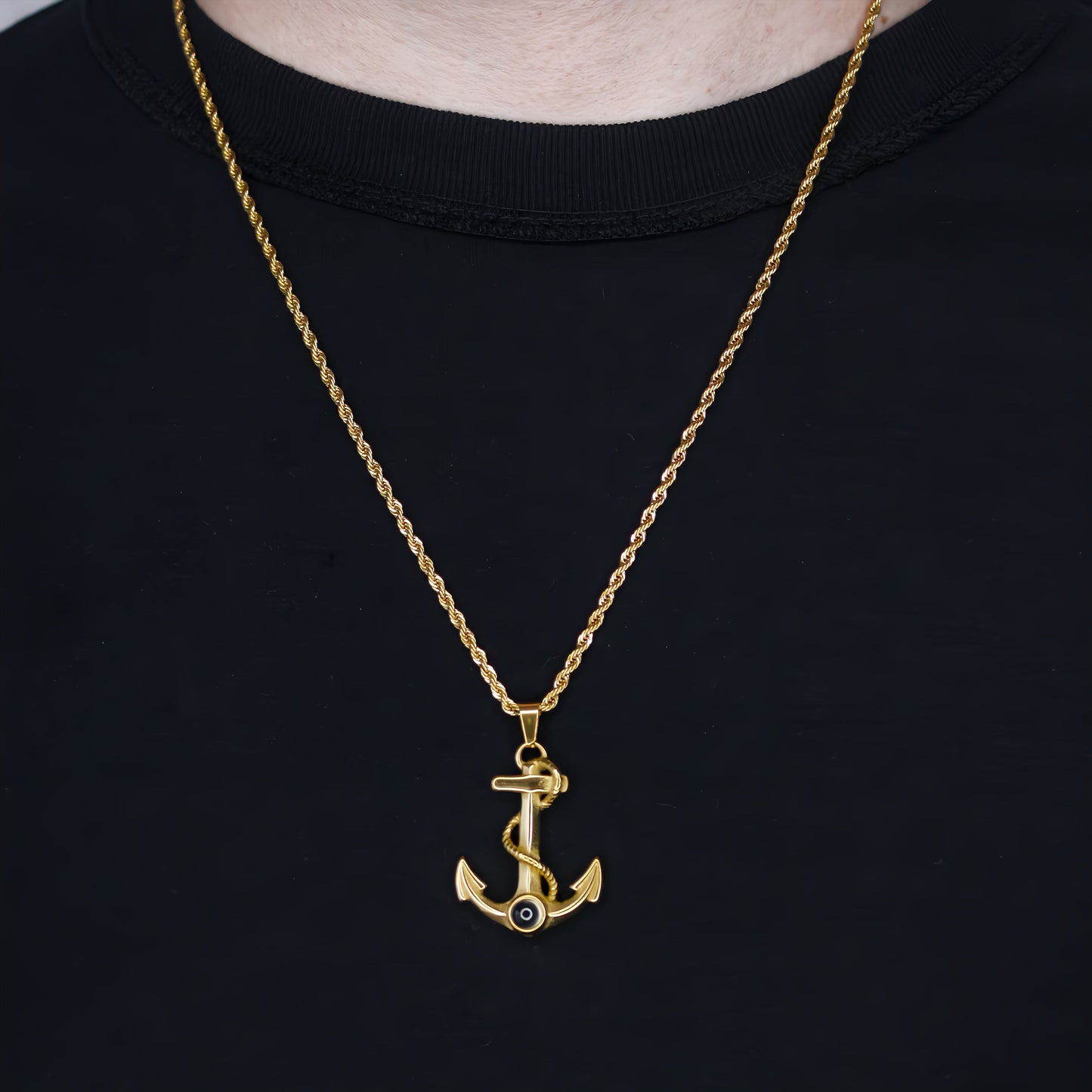 Strong Anchor Projection Necklace