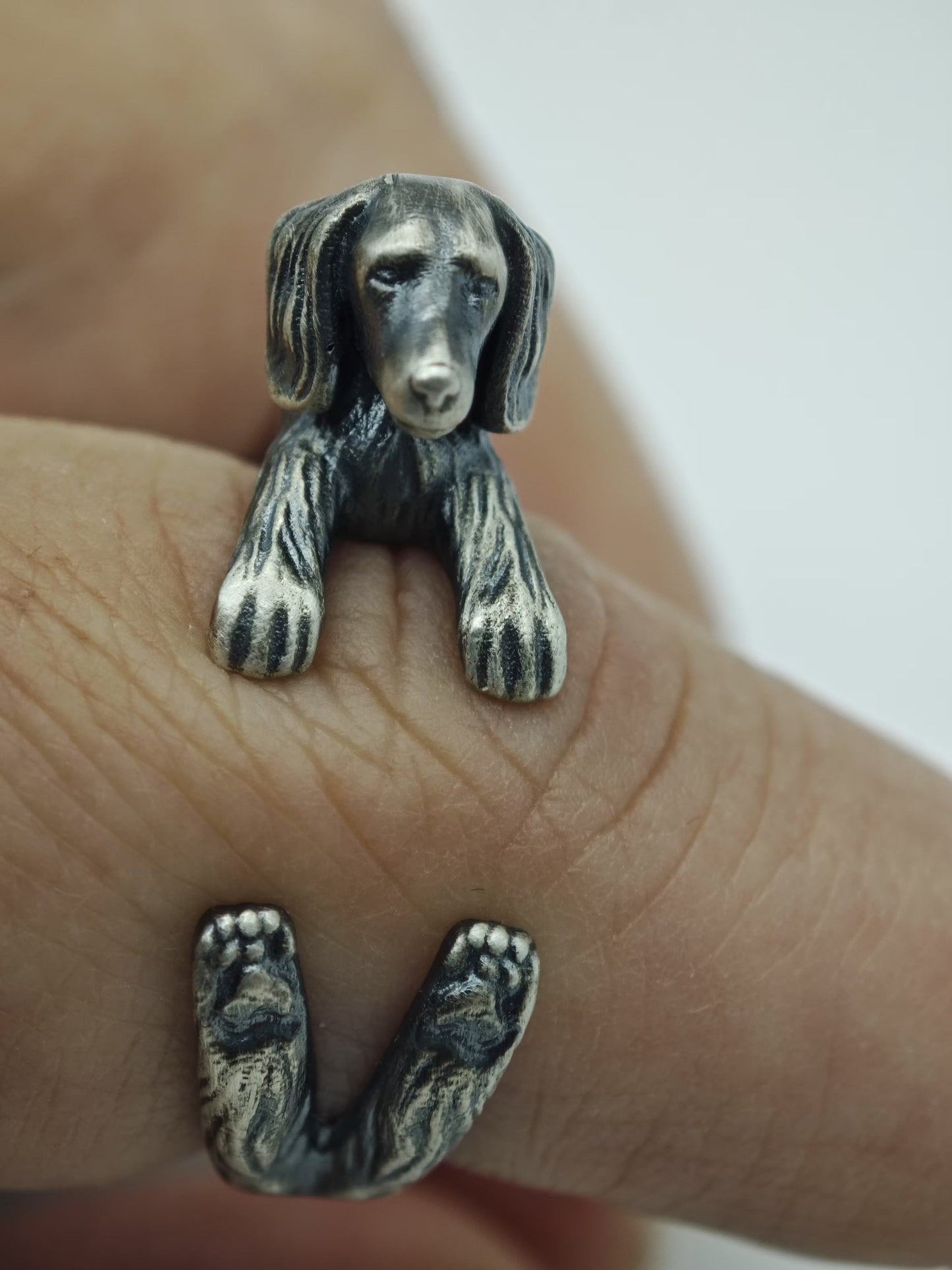 Long Haired Dachshund Wrap Ring