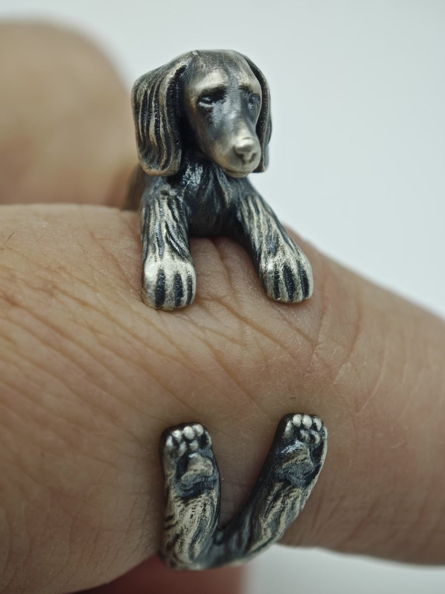 Long Haired Dachshund Wrap Ring