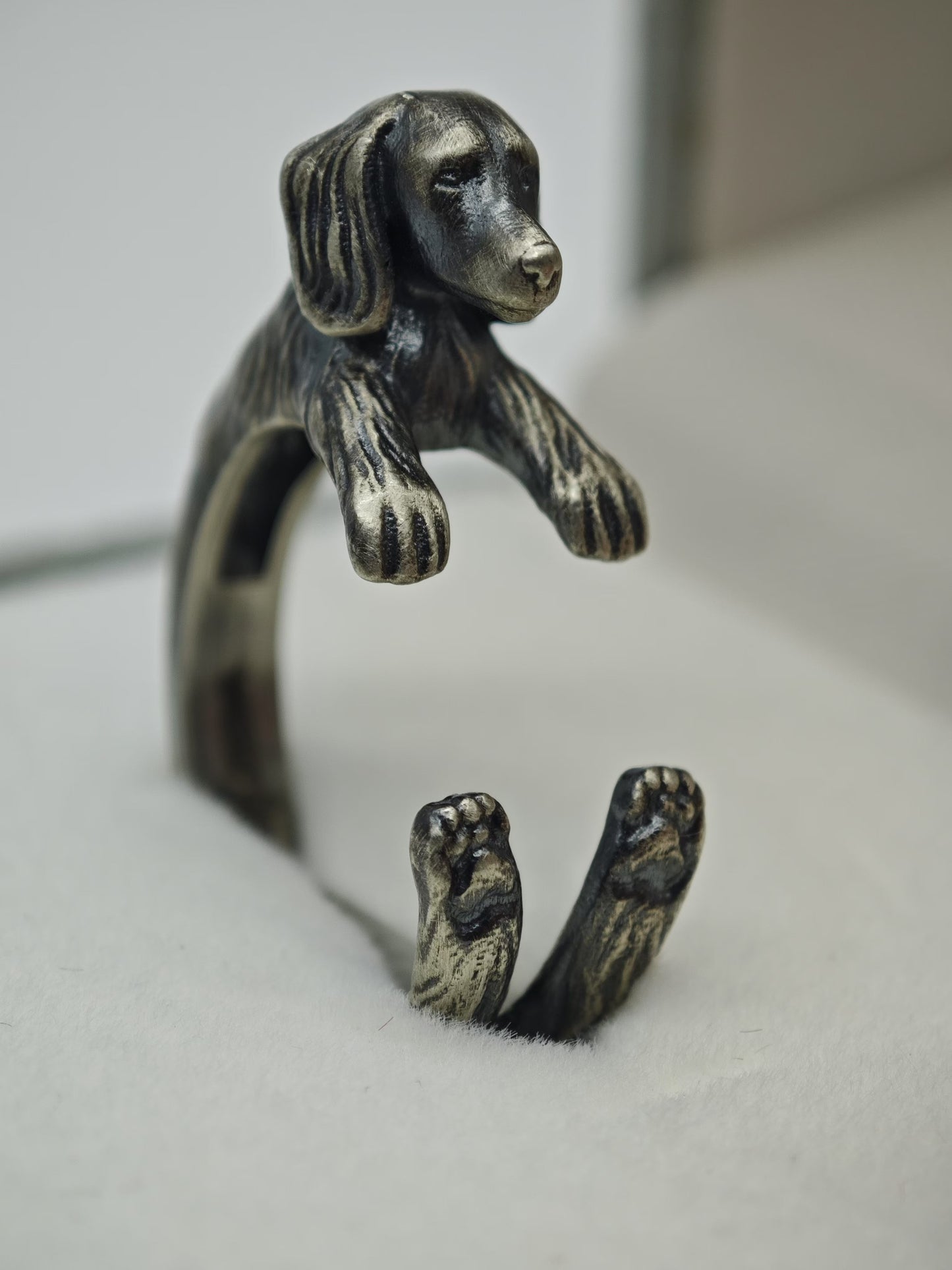 Long Haired Dachshund Wrap Ring