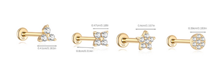 14K Gold Earrings Stud Series