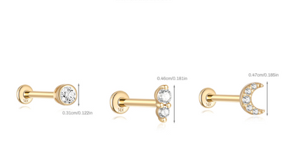 14K Gold Earrings Stud Series