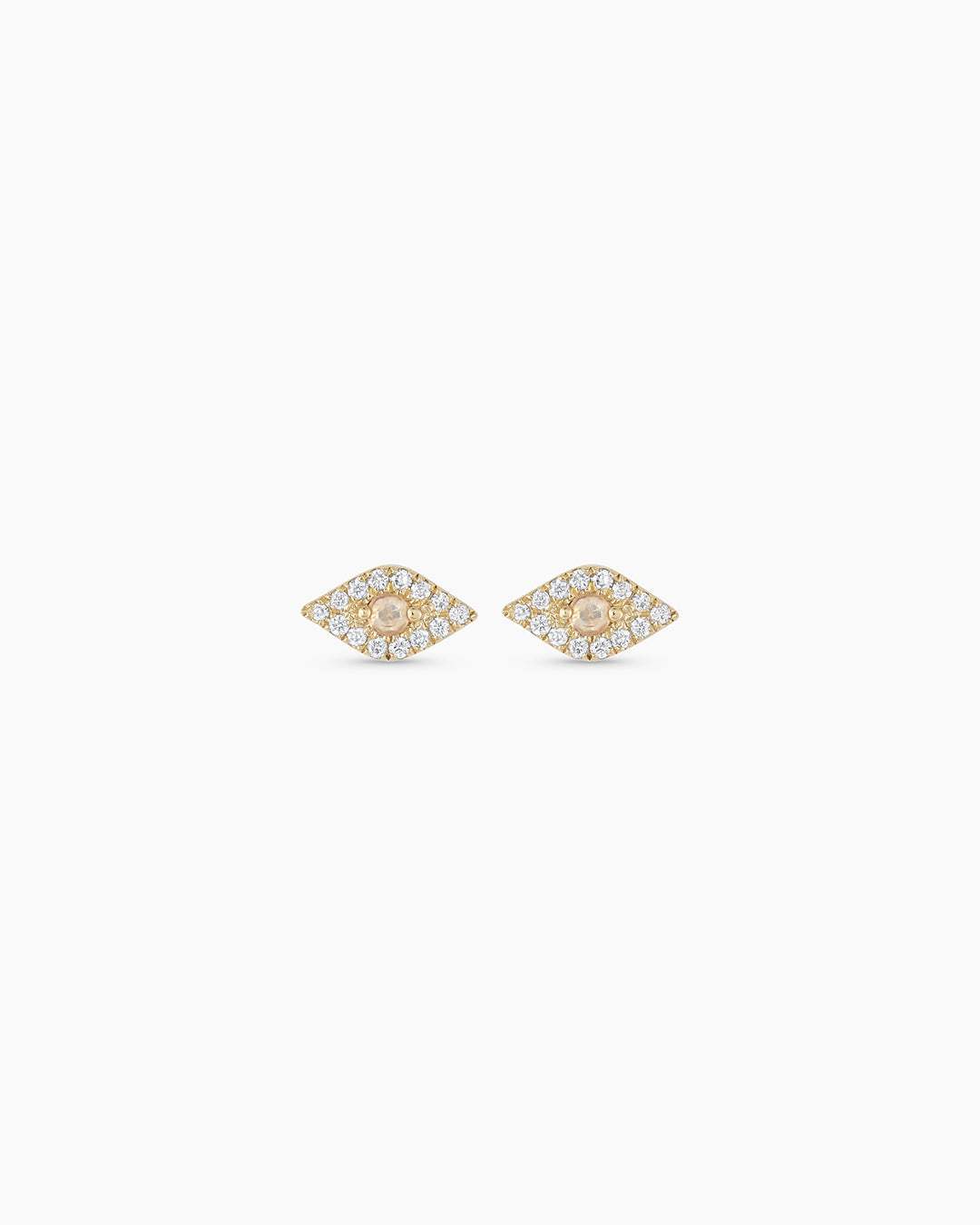 Diamond Evil Eye Studs