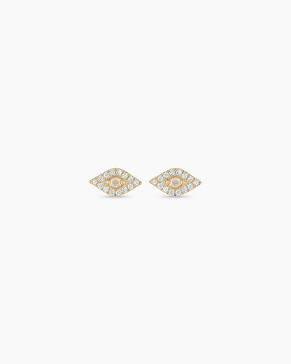 Diamond Evil Eye Studs