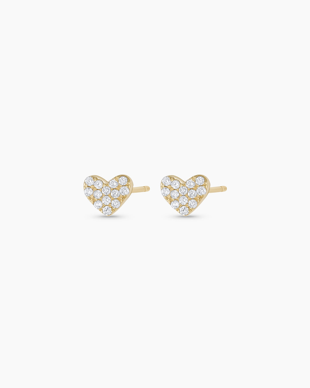 Diamond Pavé Heart Studs