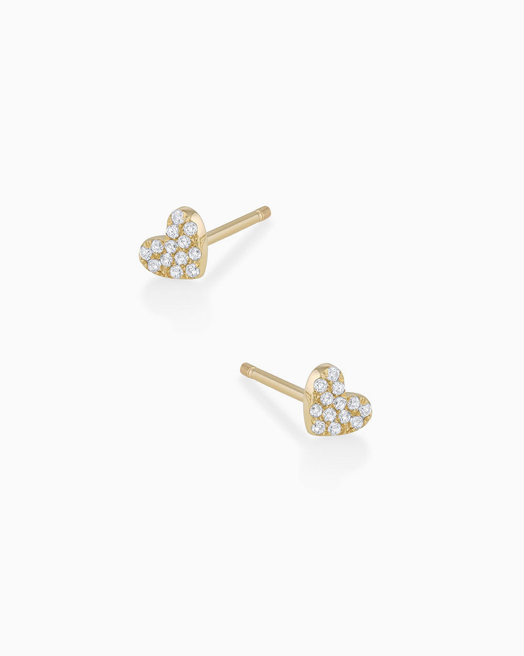 Diamond Pavé Heart Studs