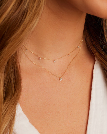 Floating Diamond Statement Necklace