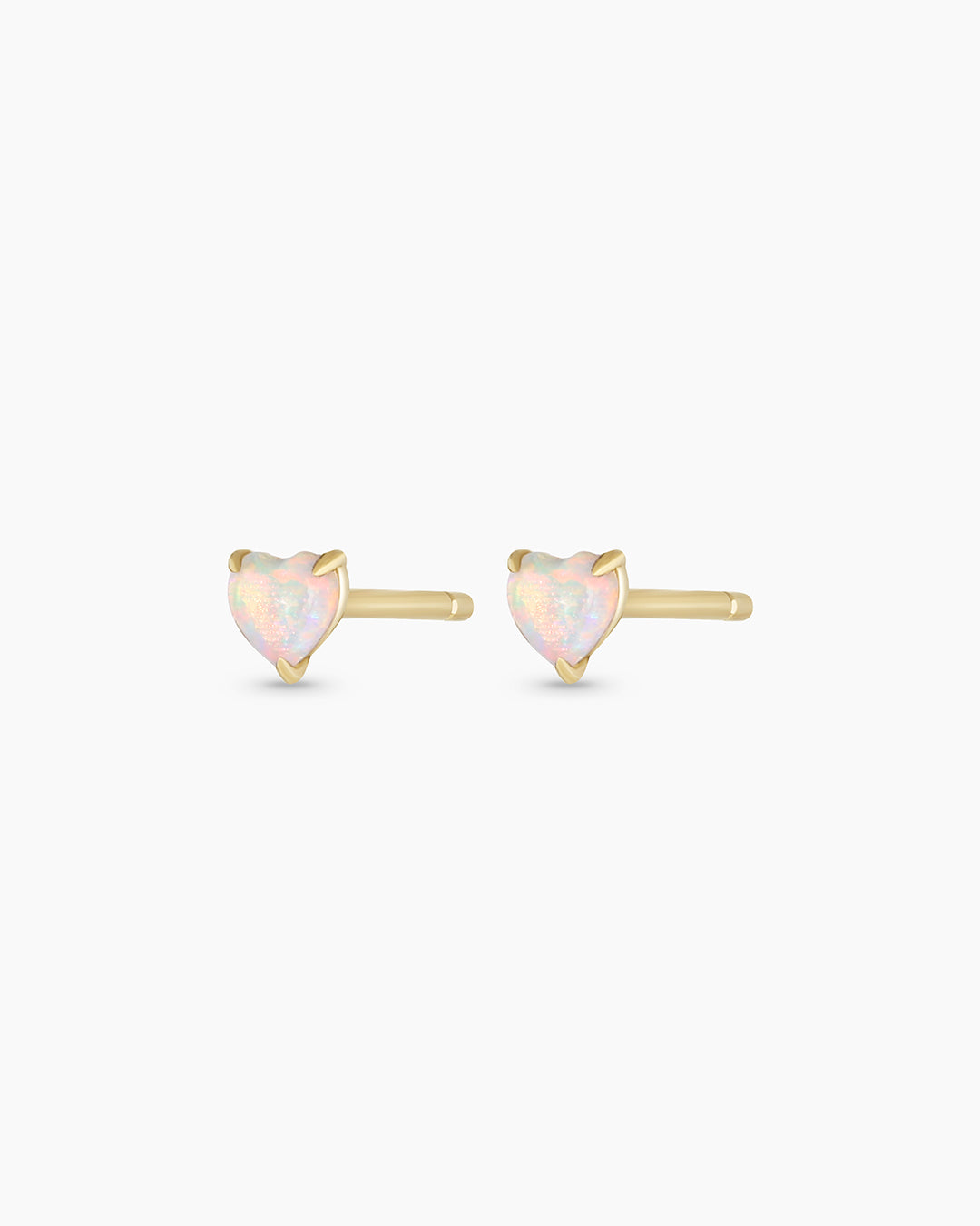 Opal Heart Studs