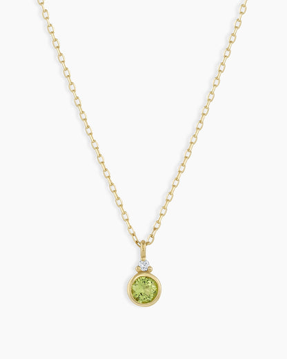 14k Gold Birthstone Necklace