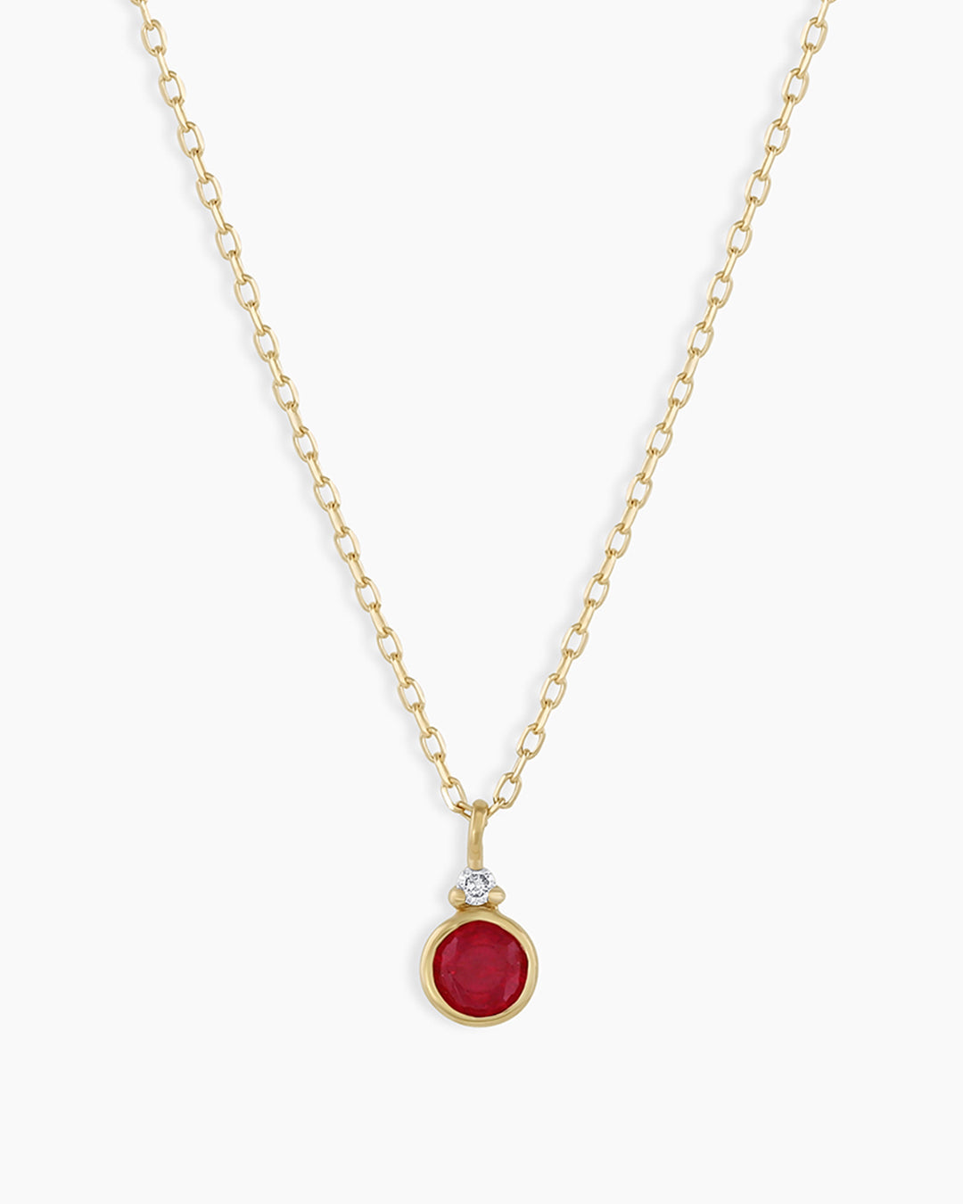 14k Gold Birthstone Necklace