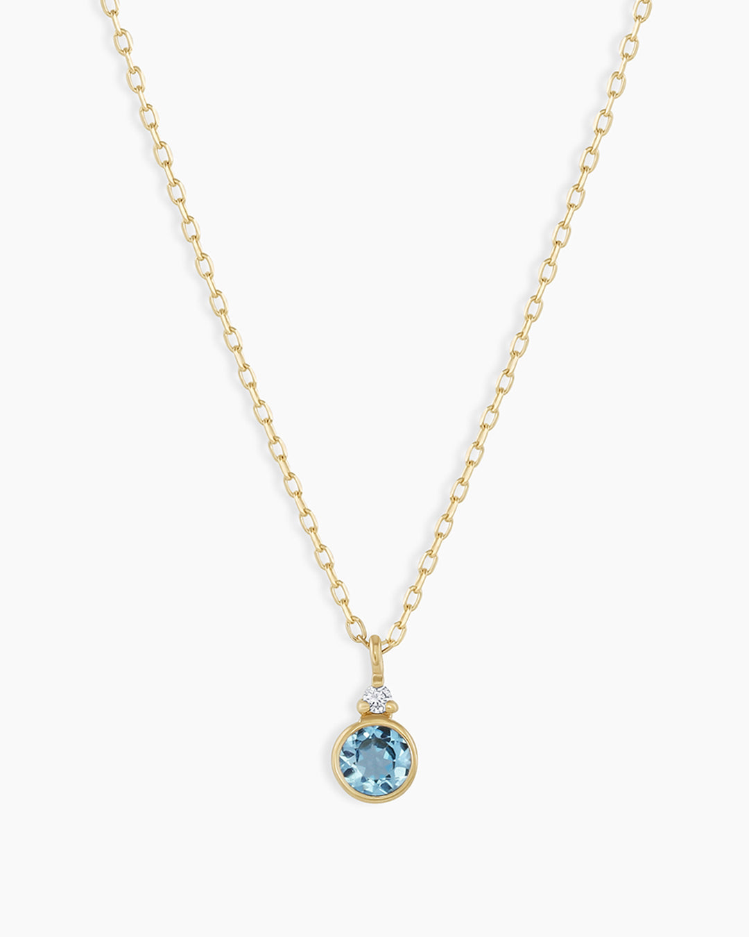 14k Gold Birthstone Necklace