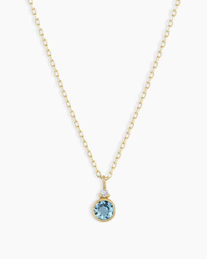 14k Gold Birthstone Necklace