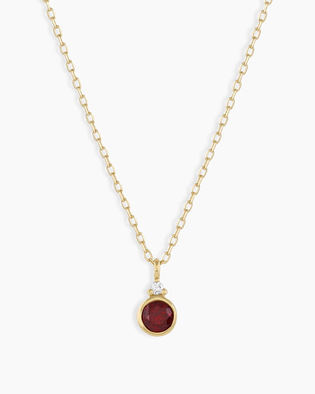 14k Gold Birthstone Necklace