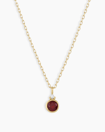 14k Gold Birthstone Necklace