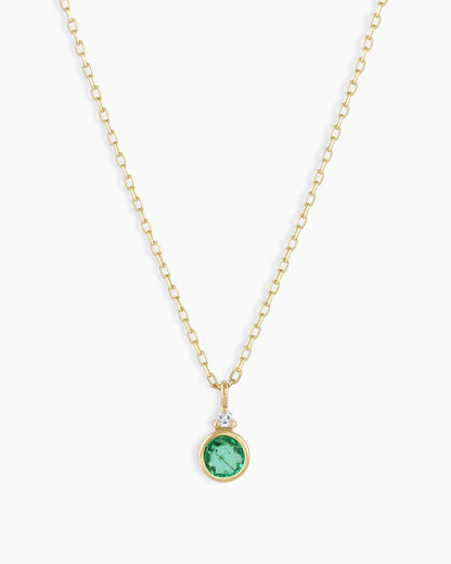 14k Gold Birthstone Necklace