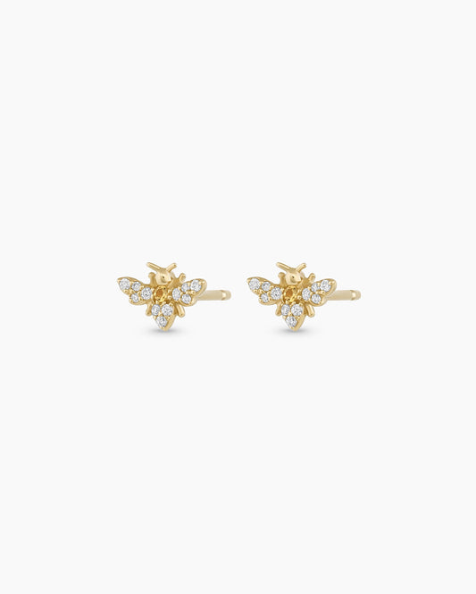 Diamond Bee Studs