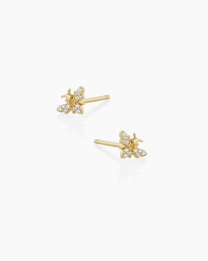 Diamond Bee Studs