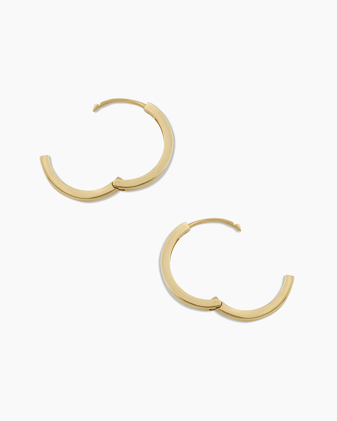 14k Gold Rose Hoops