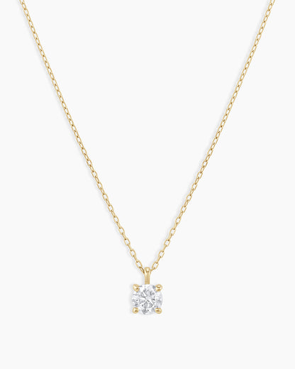 Diamond Solitaire 4 mm Necklace