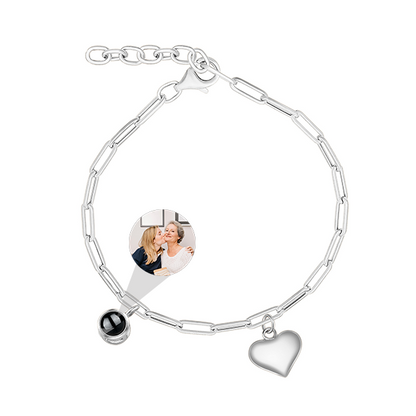 Chain Bracelet with Heart Charm