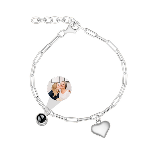 Chain Bracelet with Heart Charm