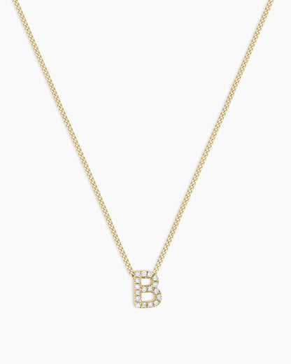 Diamond Alphabet Necklace