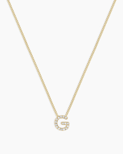 Diamond Alphabet Necklace