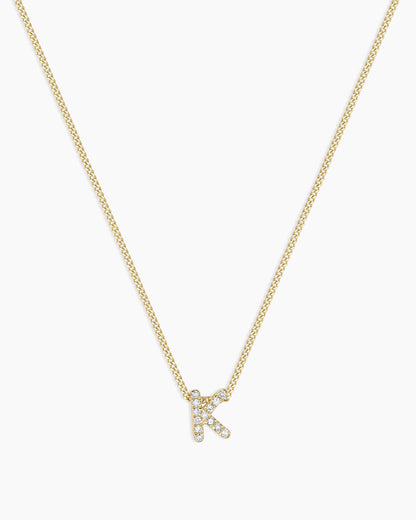 Diamond Alphabet Necklace