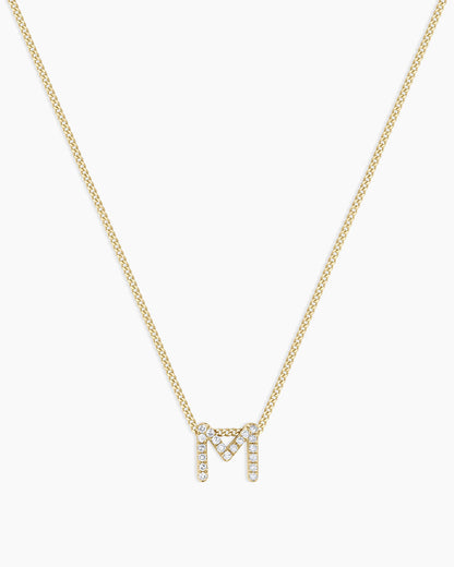 Diamond Alphabet Necklace