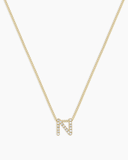 Diamond Alphabet Necklace