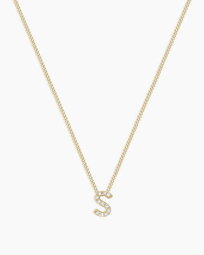 Diamond Alphabet Necklace