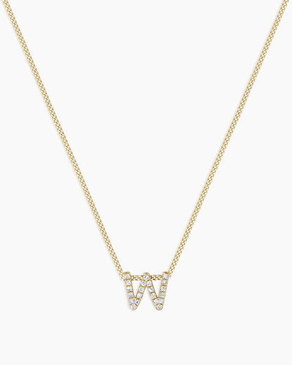 Diamond Alphabet Necklace