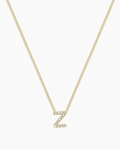 Diamond Alphabet Necklace