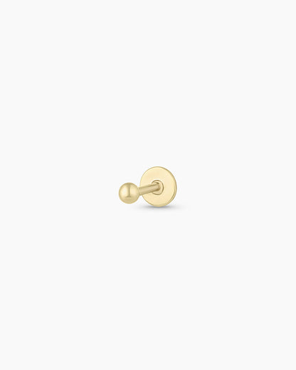 14k Gold Newport Flat Back Single Stud