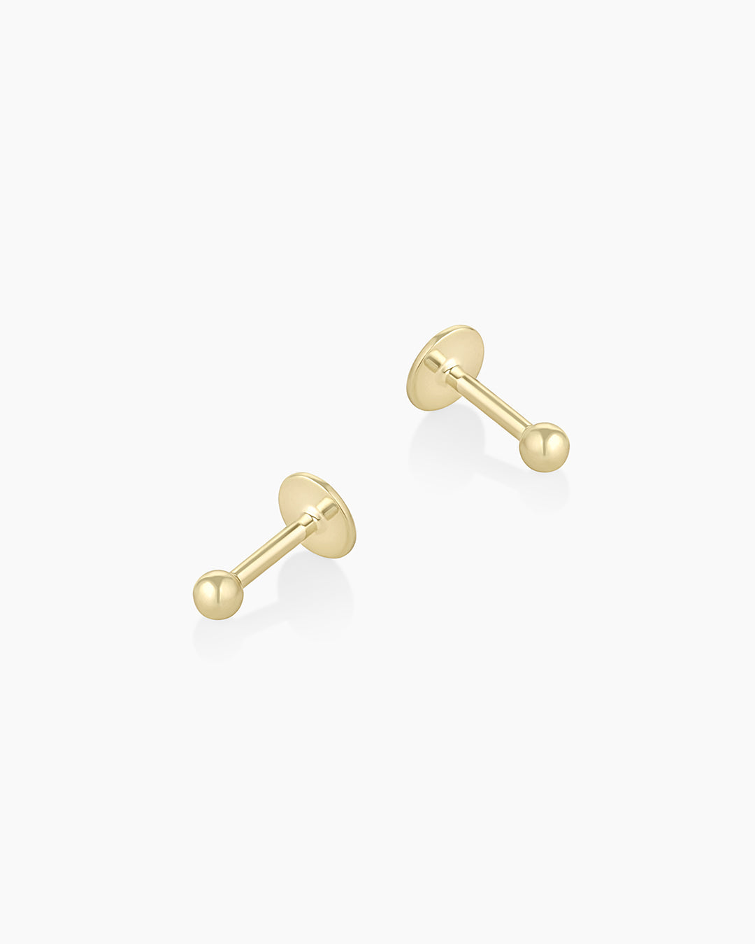 14k Gold Newport Flat Back Studs