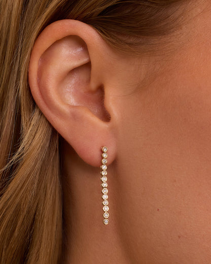 Lab Grown Diamond Classic Tennis Drop Earrings