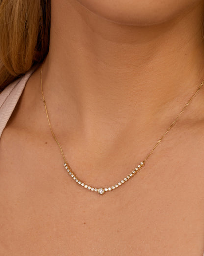 Lab Grown Diamond Circle Row Necklace