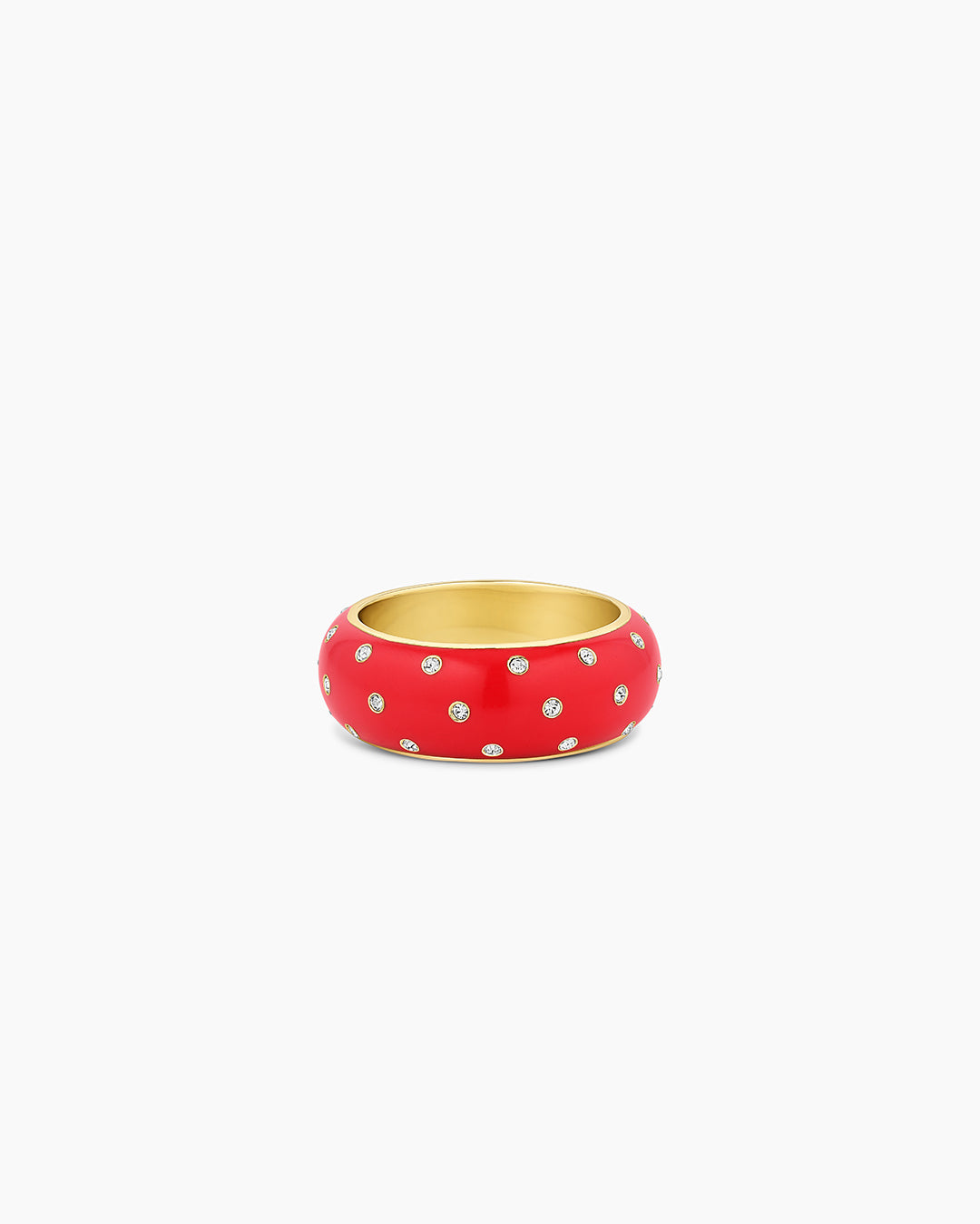 Noel Red Enamel Shimmer Ring