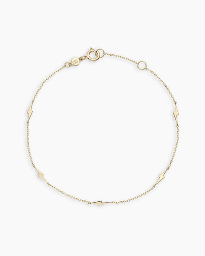 14k Gold Bolt Bracelet