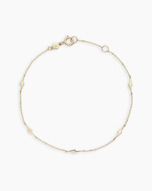 14k Gold Bolt Bracelet