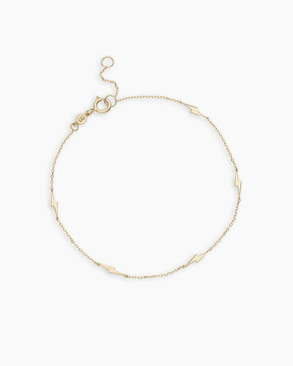 14k Gold Bolt Bracelet